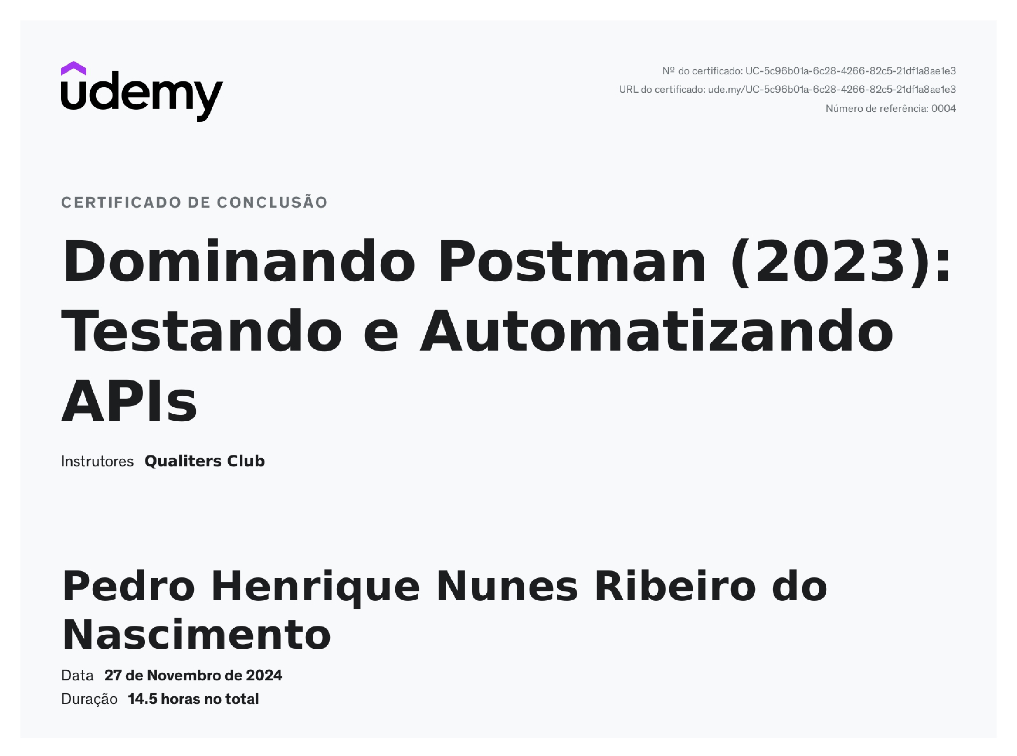 Certificado Postman